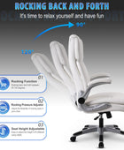 Silla ejecutiva de oficina blanca, sillas de escritorio ergonómicas con ruedas,