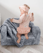 Sofá plegable para niños, silla plegable con manta, sofá plegable para niñas y