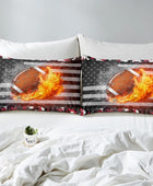 Juego de ropa de cama de bandera estadounidense, funda de edredón de camuflaje