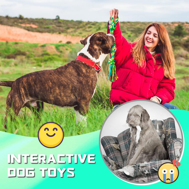 Juguetes interactivos para perros, juguetes de cuerda para perros para  masticadores agresivos, juguetes resistentes para perros de tira y afloja,  – Yaxa Colombia