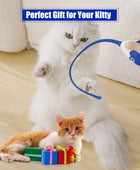 Juguete de varita para gatos, juguete automático de cola de silicona 2 en 1,