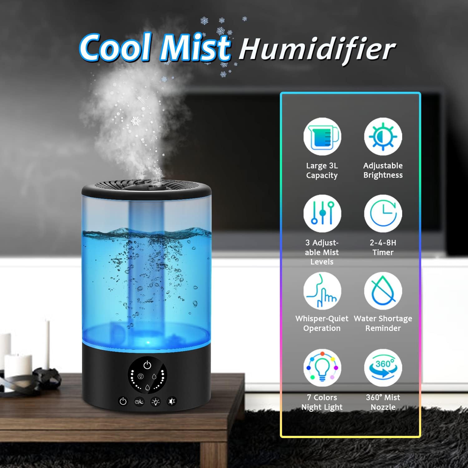 Humidificador de niebla fría, humidificadores de aire ultrasónicos par -  VIRTUAL MUEBLES