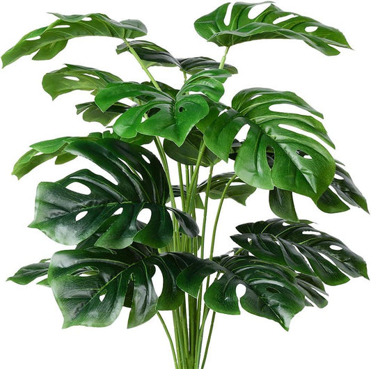Plantas artificiales de palmera, hojas de tortuga, falsas, monstera, - VIRTUAL MUEBLES