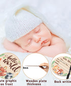 Cartel de anuncio de nacimiento del bebé con marcador de doble cara, diseño de