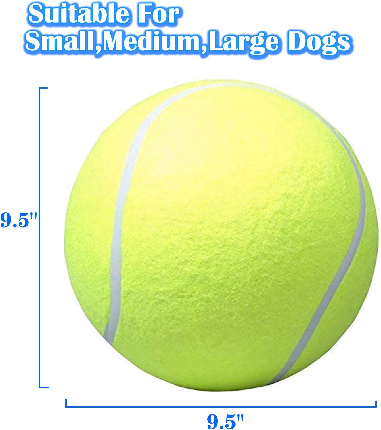 Pelota de tenis gigante de 9.5 pulgadas para perro, juguetes grandes para