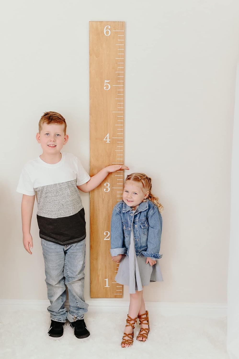Tabla de crecimiento para niños Tabla de altura de madera real para niños
