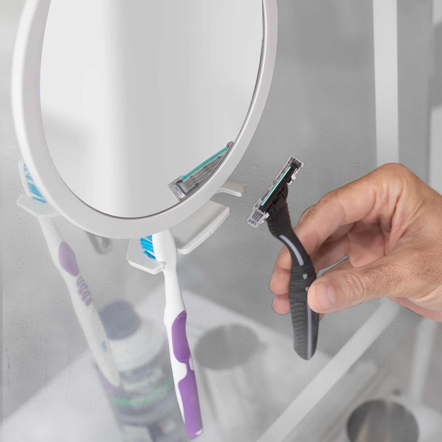 5X 1 espejo de ducha ajustable ultra sin vaho