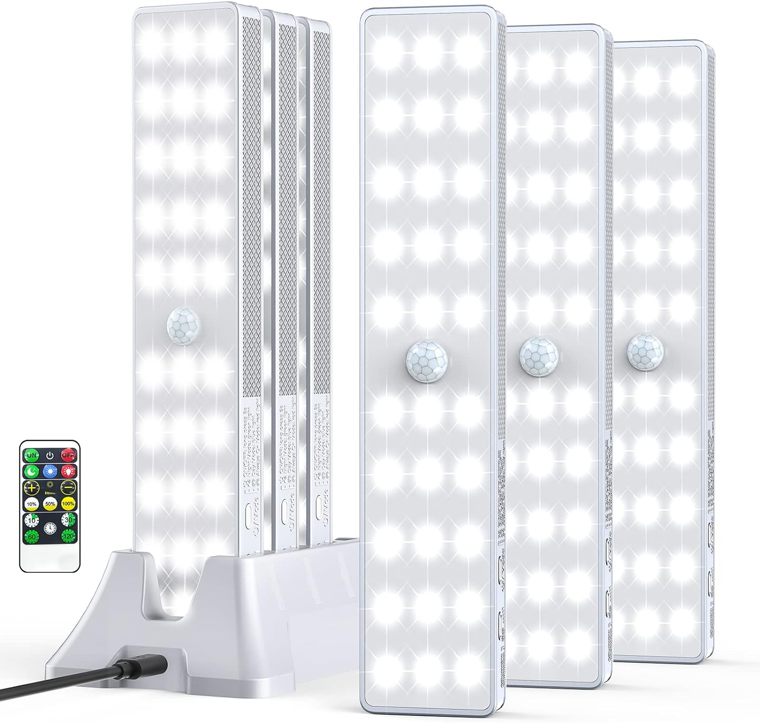 Luz LED para armario con estación de carga 30 LED regulador de