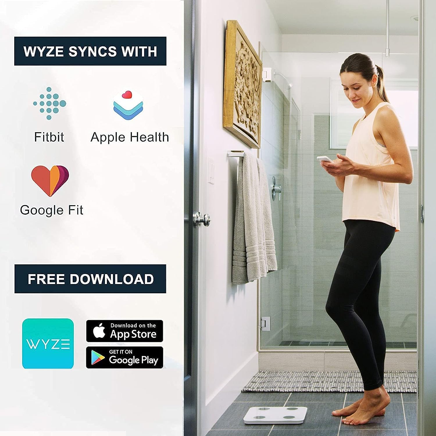Wyze Smart Scale S para peso corporal, báscula digital de baño para grasa