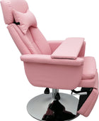 Silla de salón de mesa de spa con presión de aire rosa, rotación de 360 grados,