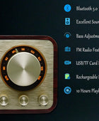 Bentmax Radio FM con altavoz Bluetooth retro con Bluetooth Radio vintage con