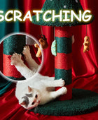 LUCKITTY Poste rascador para gatos con 4 juguetes de peluche colgantes,