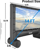 Pro Pantalla inflable de 14 pies, pantalla de proyección de soplado al aire