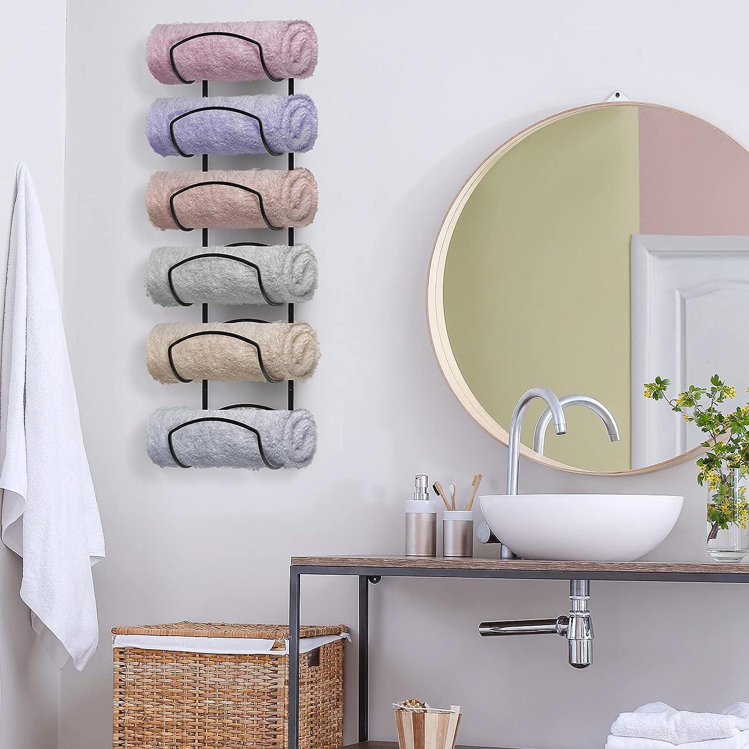 Toallero montado en la pared, estante de toalla para baño, soporte
