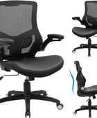 Silla de oficina ergonómica, silla de escritorio Altura ajustable, piel