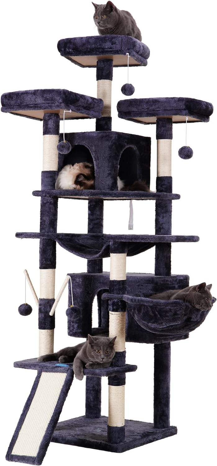 Árbol para gatos torre grande XL de 71 pulgadas para gatos de interior casa