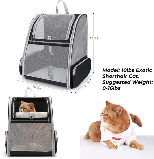 Mochila para gatos, mochila transportadora de mascotas para perros y gatos,