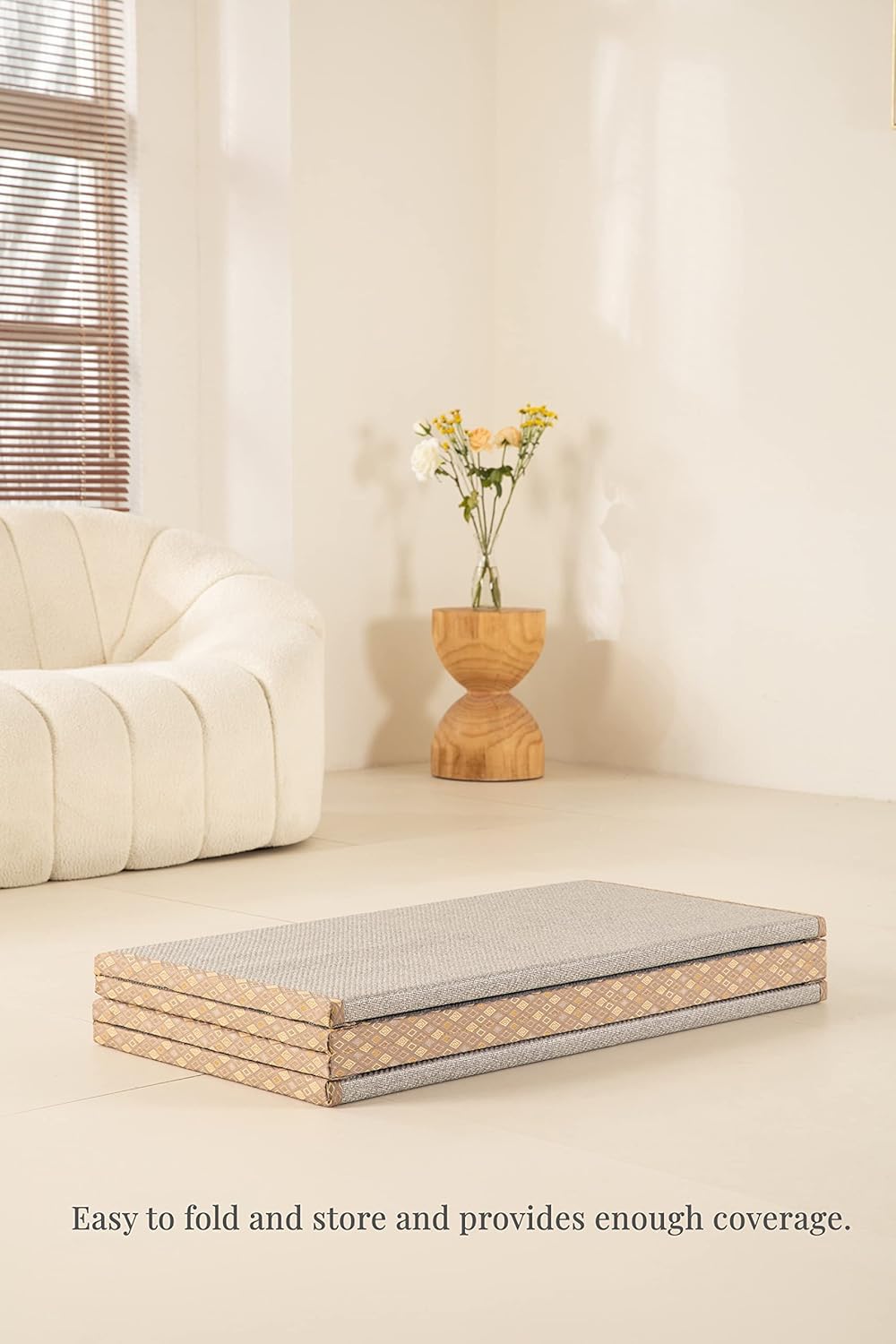 Tatami Mats - Colchones plegables para futón tatami, 2.0 in de grosor,  antideslizante, suave, para dormitorio estudiantil, hogar, habitación de
