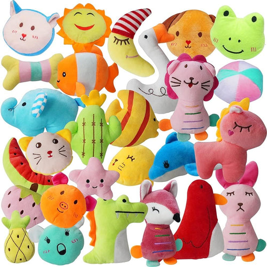 YUNKINGDOM Paquete de 27 juguetes chirriantes para cachorros, juguetes