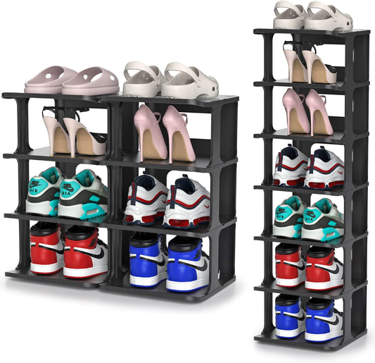 Organizador de zapatos de combinación gratuita para armario, zapatero pequeño y