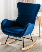 Mecedora moderna, cómoda silla decorativa con respaldo alto y reposabrazos,