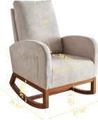 Silla mecedora para guardería, moderna y cómoda con bolsillo lateral, sillas