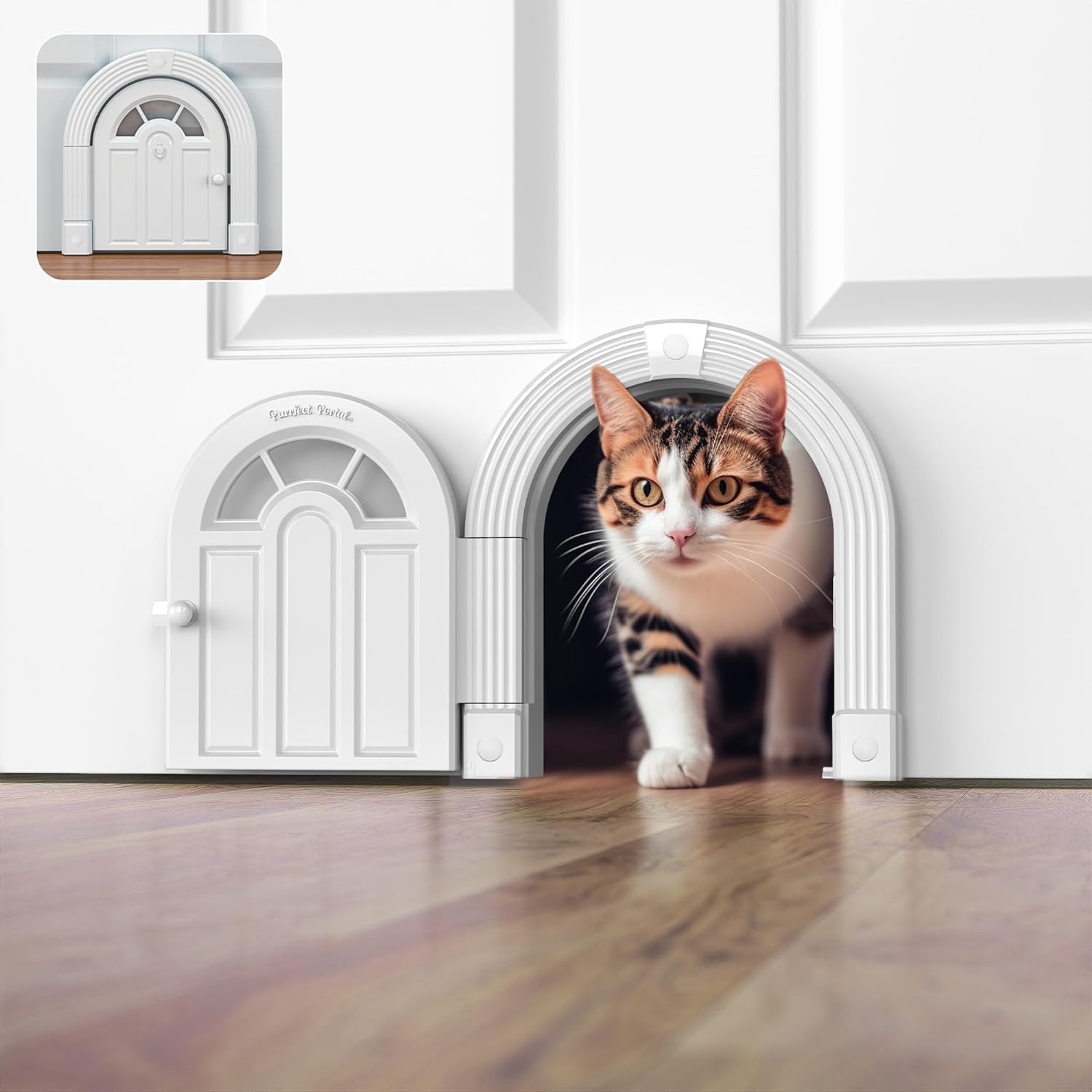 Puerta interior para gatos, puerta de gato para puerta interior, puertas  para mascotas para gatos, gatitos y gatitos