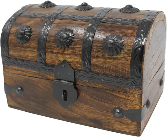 Nautical Caja de recuerdo y joyería de madera del tesoro caja del tesoro