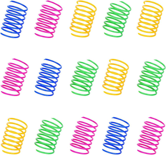 Paquete de 100 resortes de colores anchos para mascotas resortes en espiral de