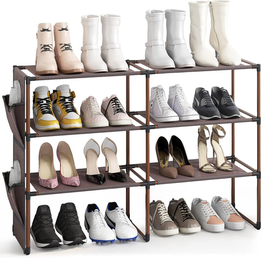 KEETDY Zapatero largo de 3 niveles para armario, organizador de zapato -  VIRTUAL MUEBLES