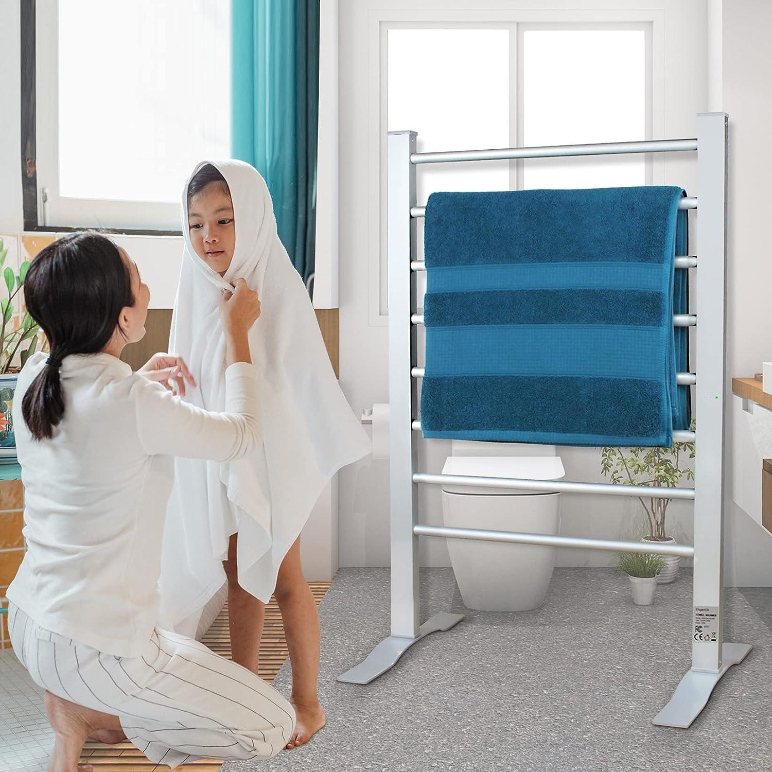 Calentador de toallas eléctrico con temporizador integrado, corte automático de - VIRTUAL MUEBLES
