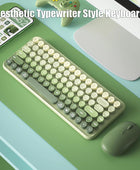Teclado de máquina de escribir inalámbrico de 2.4 GHzBluetoothUSB-C con cable