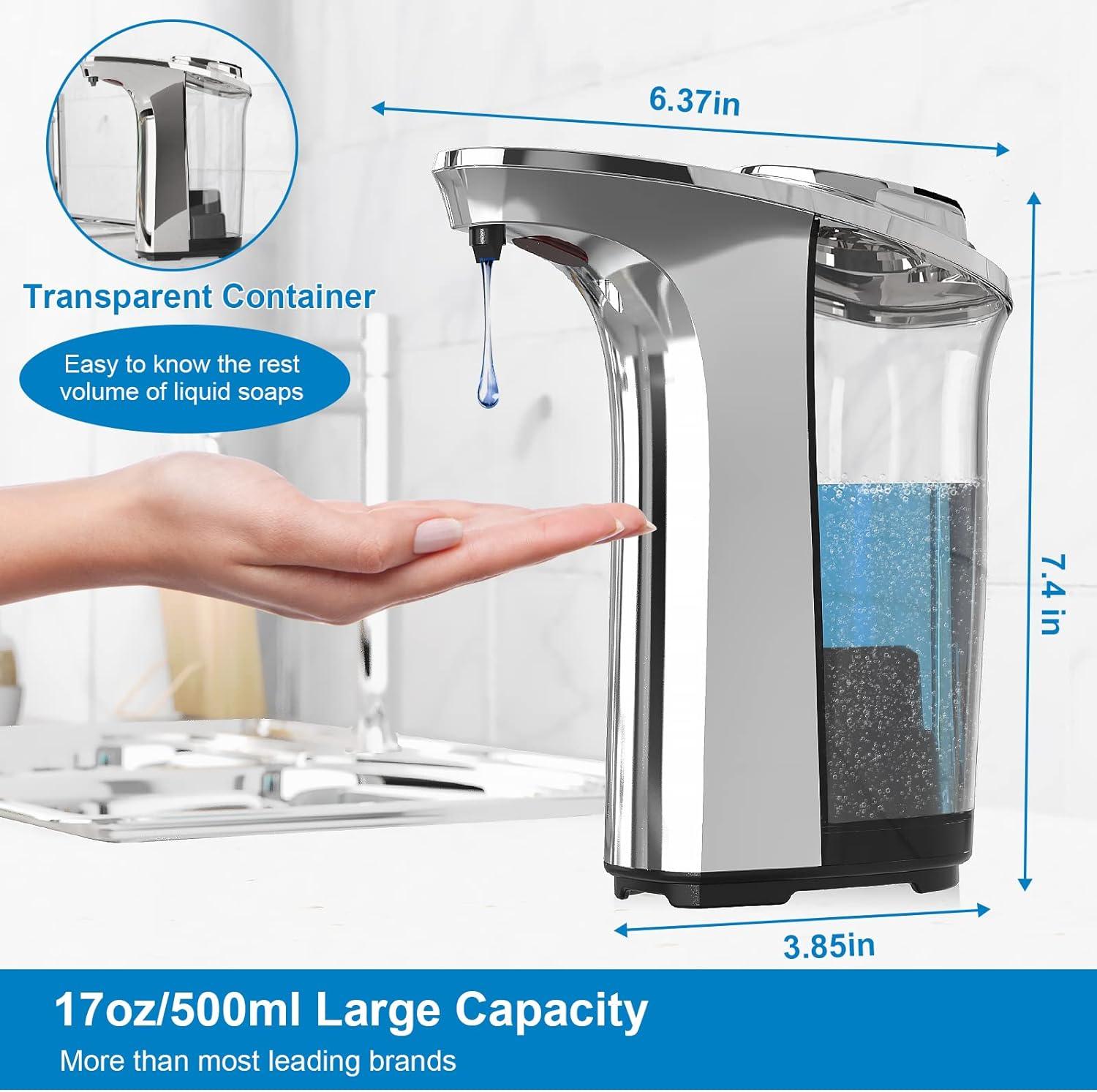 ZY Dispensador automático de jabón sin contacto para montaje en pared,  dispensador de jabón de baño de 33.8 fl oz de gran capacidad, dispensador  de