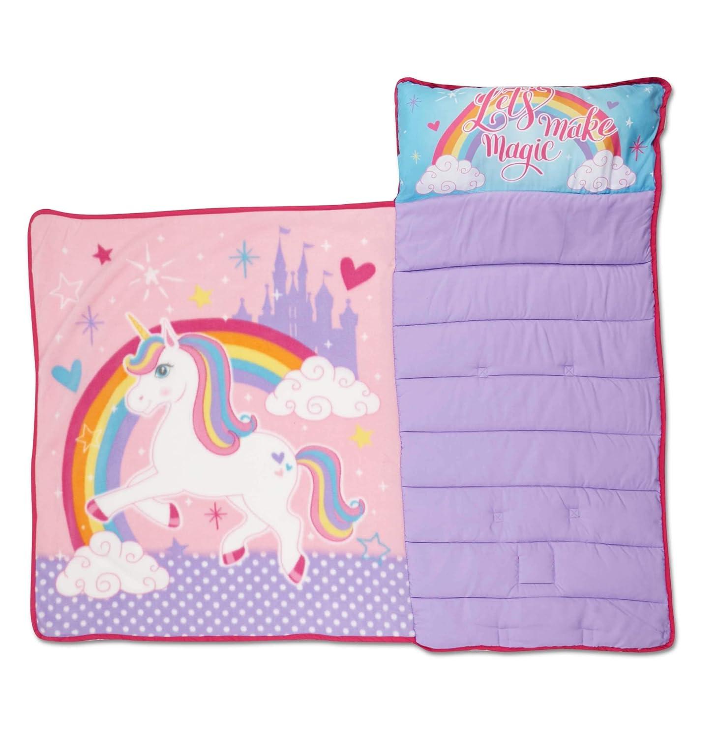 Funhouse Unicorn Juego de alfombrillas para siesta (incluye almohada y manta de - VIRTUAL MUEBLES