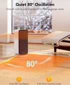 Calentón eléctrico de cerámica calentador de espacio inteligente con termostato - VIRTUAL MUEBLES