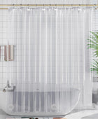 Cortina de ducha de plástico, EVA 8G con piedras transparentes resistentes y - VIRTUAL MUEBLES