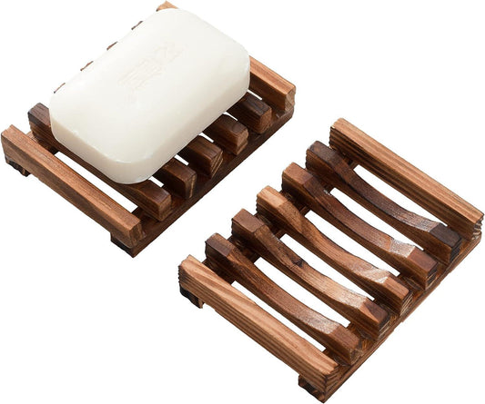Jabonera de madera para ducha, juego de 2 soportes para jabón de ducha, soporte - VIRTUAL MUEBLES