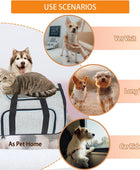 Transportador de mascotas aprobado por aerolíneas, bolsa de viaje para perros y