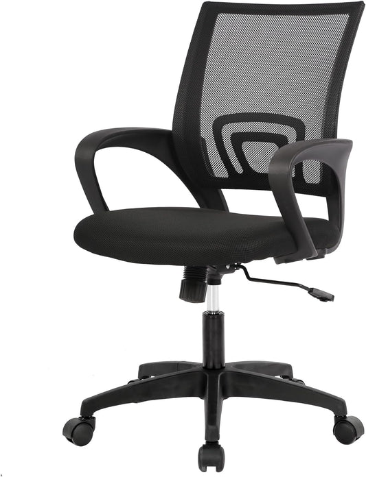 Silla de oficina en casa, silla de escritorio, silla ergonómica ajustable,