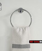 Anillo de toalla cromado, soporte de toalla de mano de acero inoxidable 304 - VIRTUAL MUEBLES