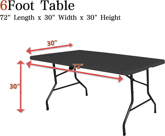 Funda de mesa de elastano para mesas plegables estándar, 6pies, mantel
