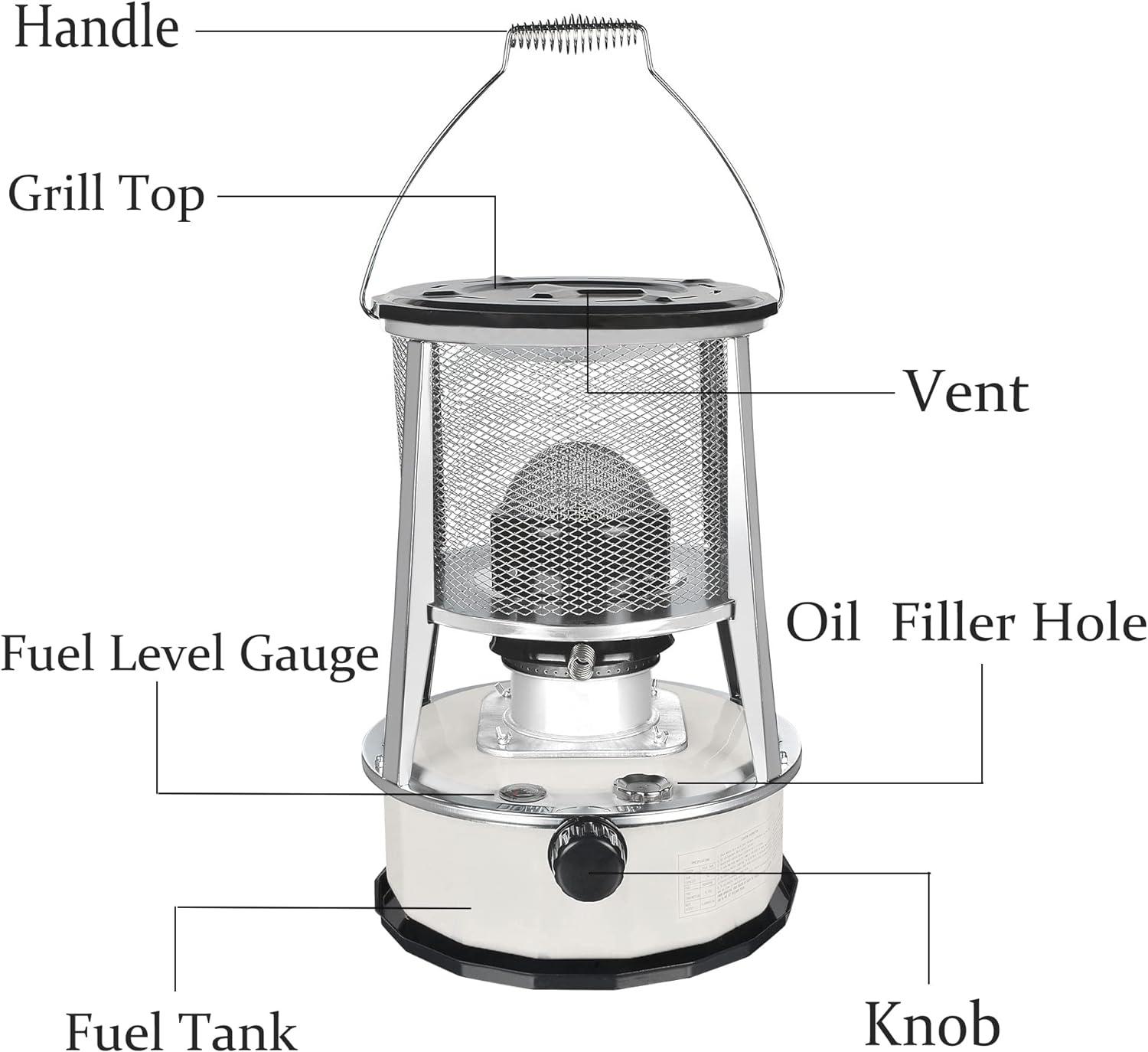 Calentador y estufa de queroseno 2 en 1, calentador de queroseno para uso en - VIRTUAL MUEBLES