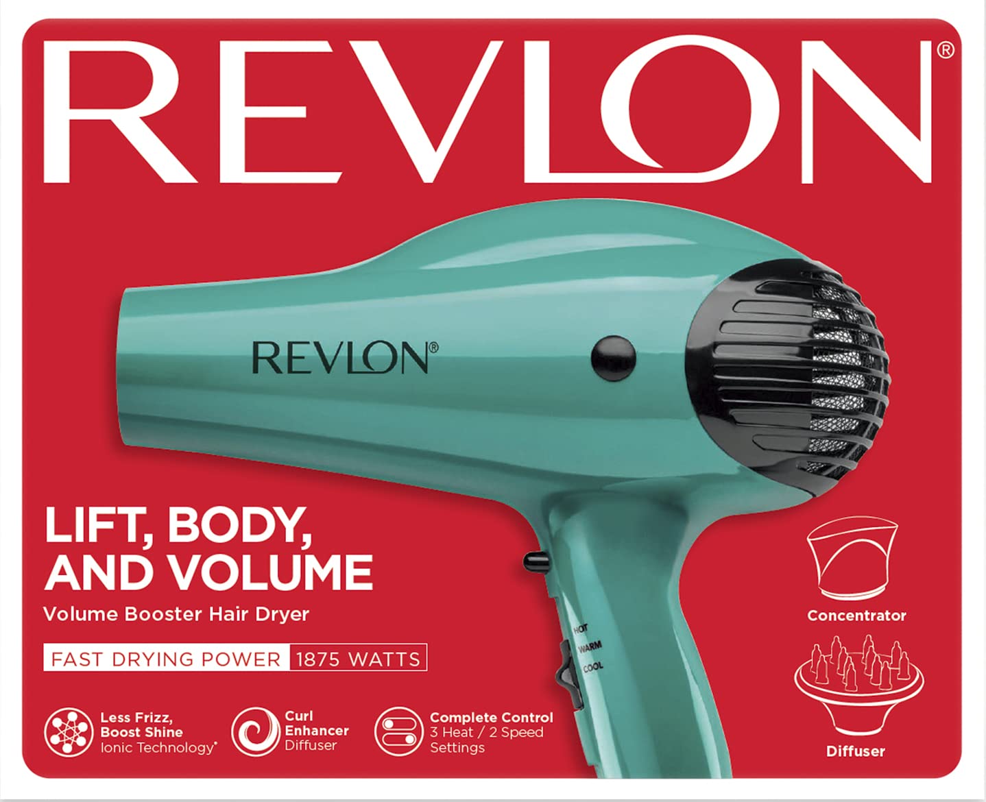 Revlon Essentials secador con booster de volumen, RVDR5036