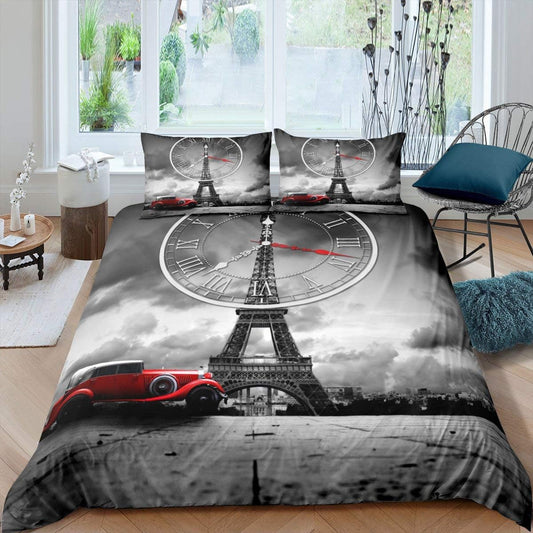 Funda de edredón de la Torre Eiffel, París, Francia, tamaño individual, para