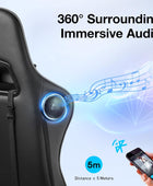 Silla para videojuegos con altavoces Bluetooth y música, diseño ergonómico de