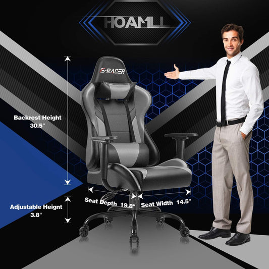 Silla de oficina para juegos, silla de computadora con respaldo alto, silla de