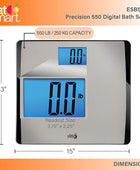 Products báscula digital amplia para el baño con capacidad para 550lbs.