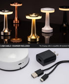 O'Bright Lámpara de mesa LED portátil con sensor táctil, brillo de 3 niveles,