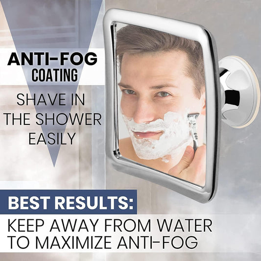 Espejo de ducha sin niebla para afeitado con succión mejorada superficie - VIRTUAL MUEBLES
