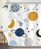 Ufeela Cortina de ducha para niños, cortina de ducha de planeta de dibujos - VIRTUAL MUEBLES